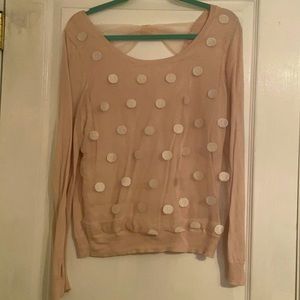 Pink polka dot sweater